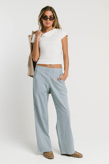 Paula Cowl Neck Top in White