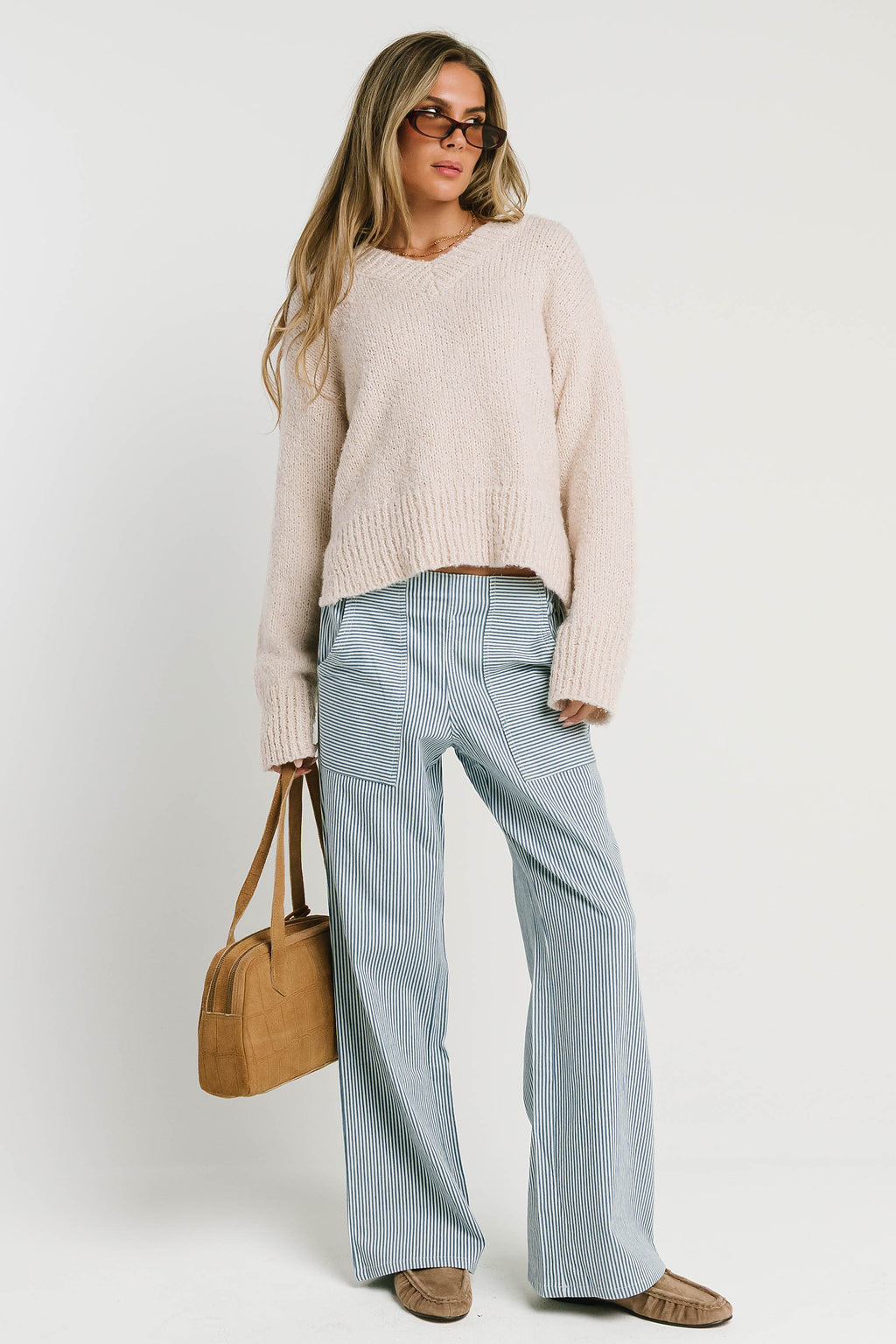 Gretta Striped Pants in Blue