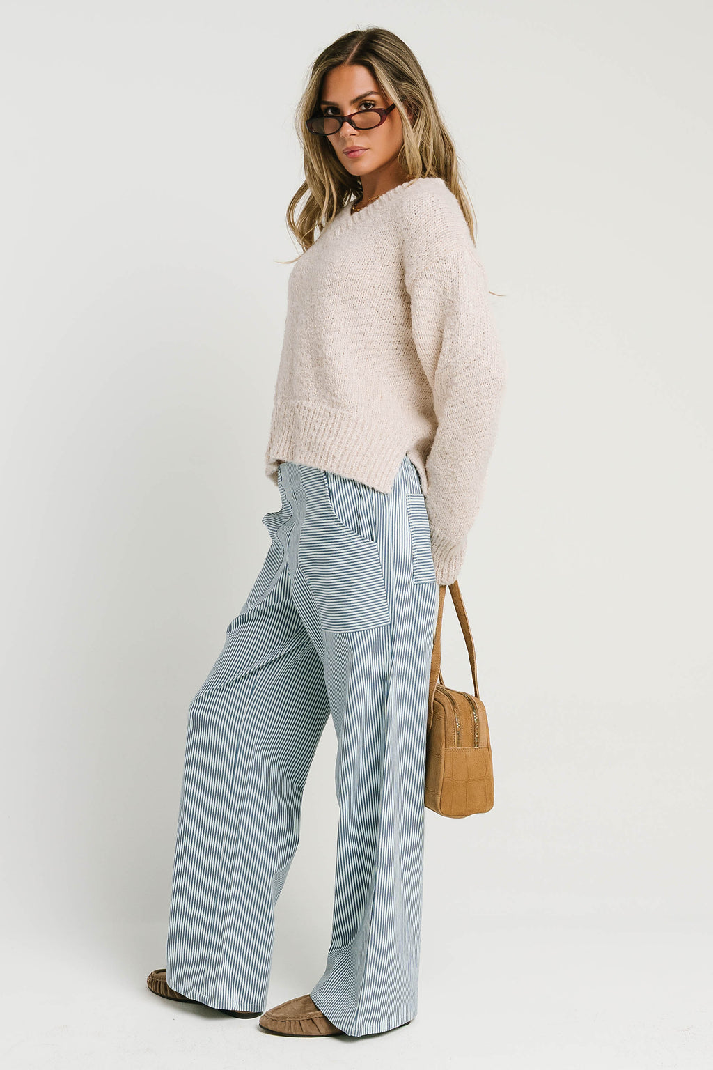 Gretta Striped Pants in Blue