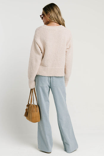 Junie Fuzzy Sweater in Cream