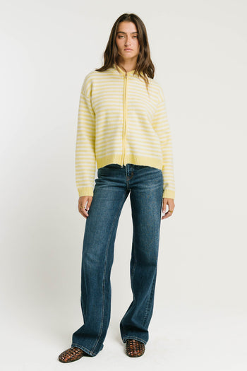 Davis Knit Jacket in Yellow