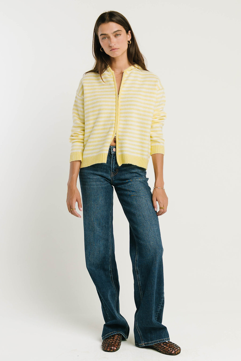 Davis Knit Jacket in Yellow