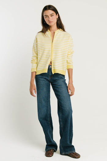 Davis Knit Jacket in Yellow