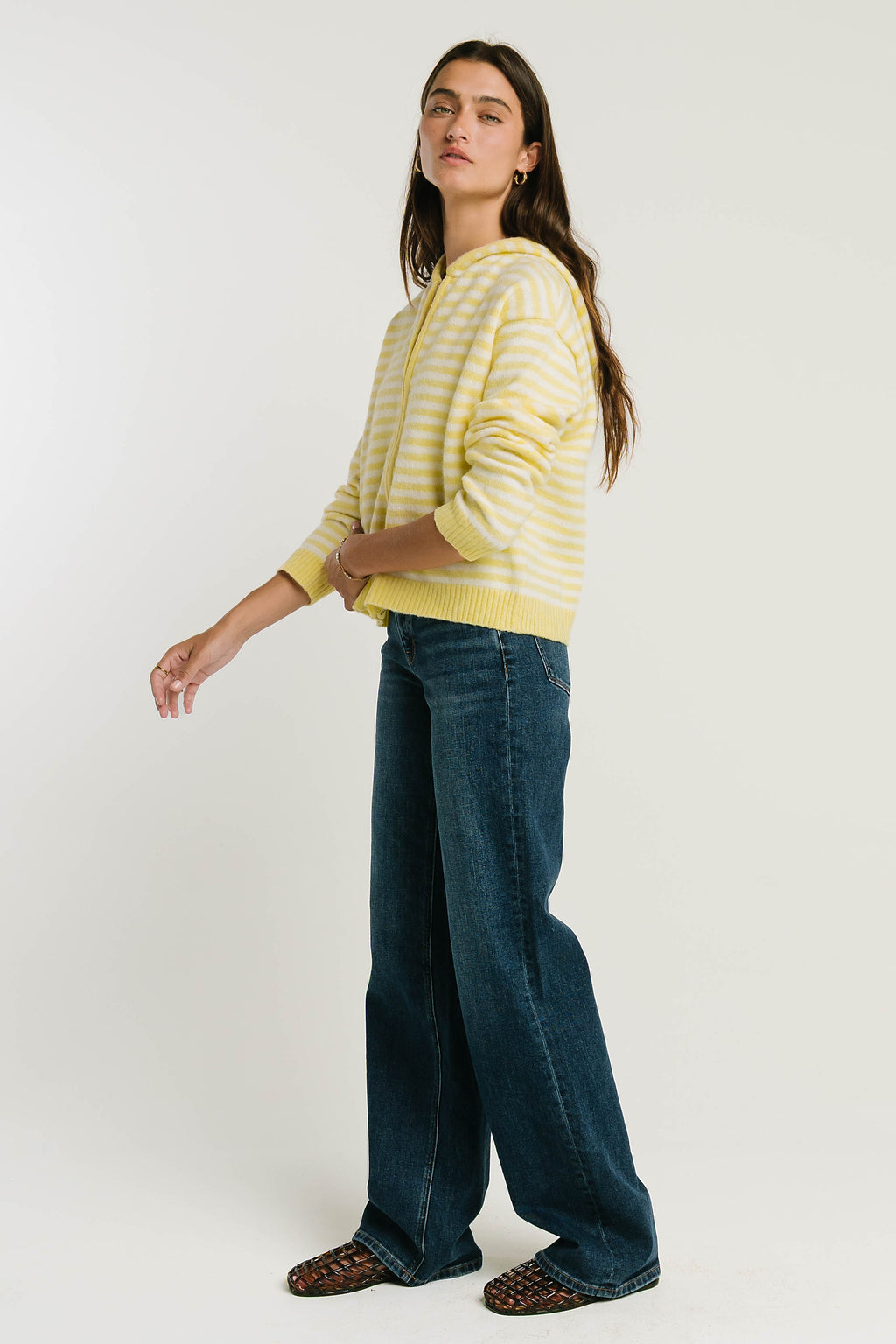 Davis Knit Jacket in Yellow