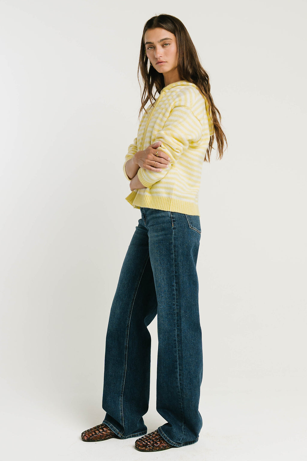 Davis Knit Jacket in Yellow