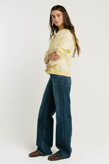 Davis Knit Jacket in Yellow