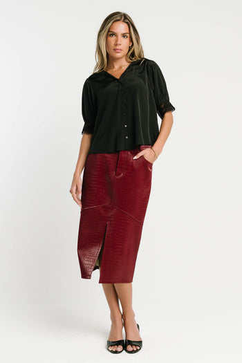 Zayne Button Up in Black