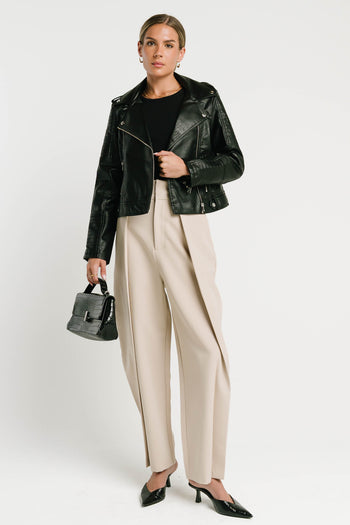 Calla Folded Trousers in Tan