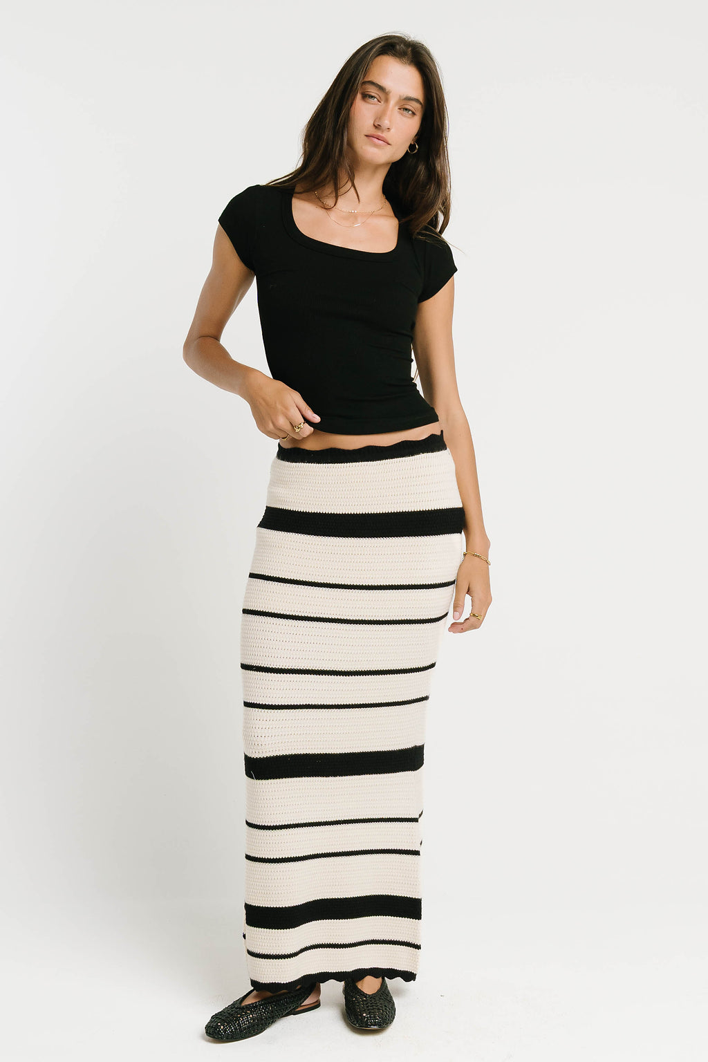 Mazzie Striped Maxi Skirt