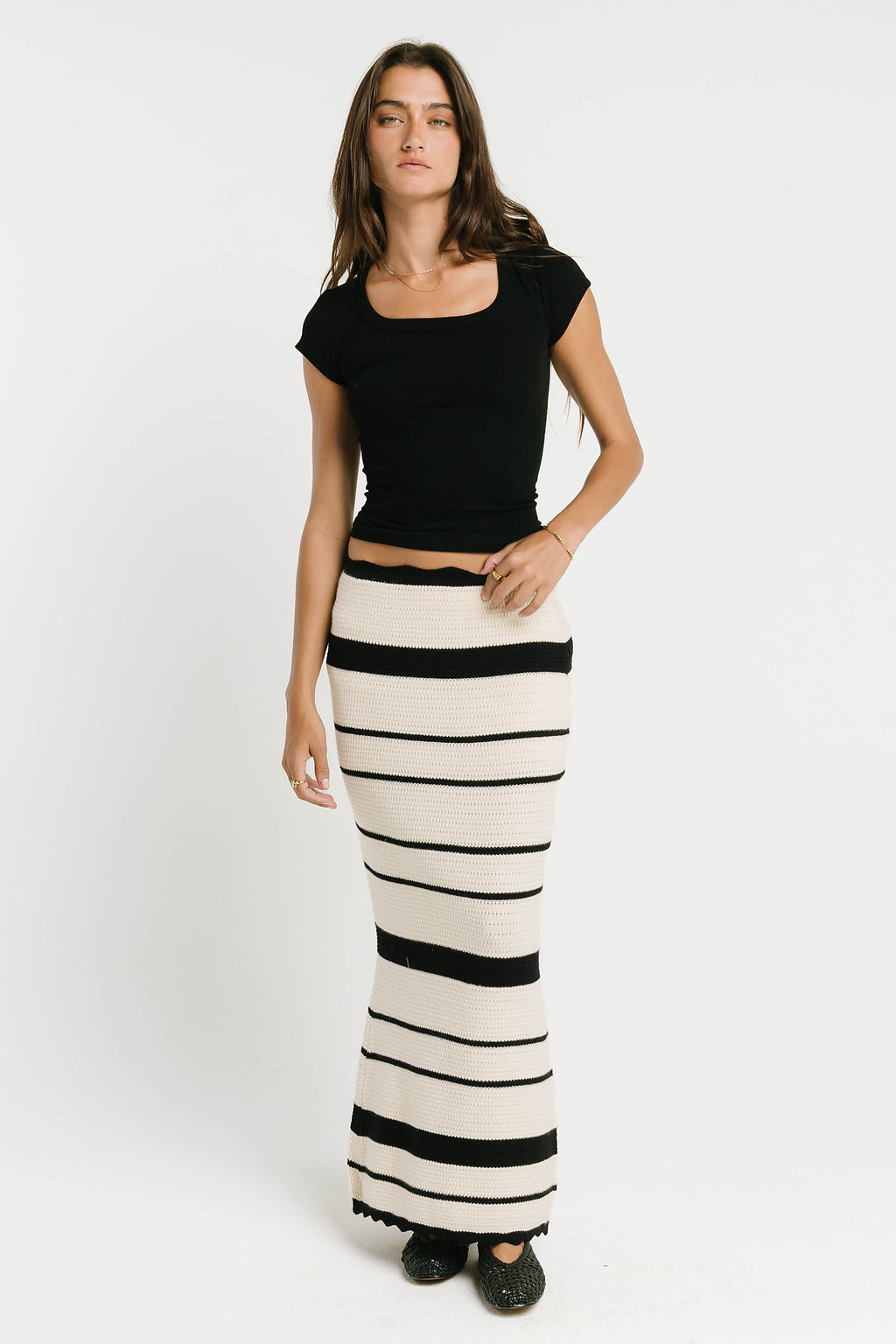 Mazzie Striped Maxi Skirt