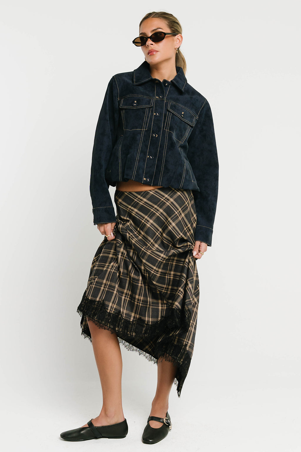 Mercer Contrast Suede Jacket