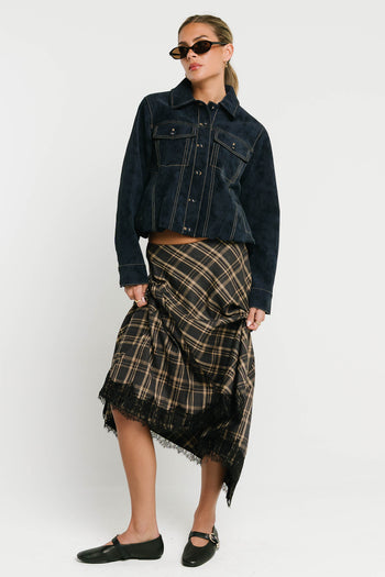 Mercer Contrast Suede Jacket