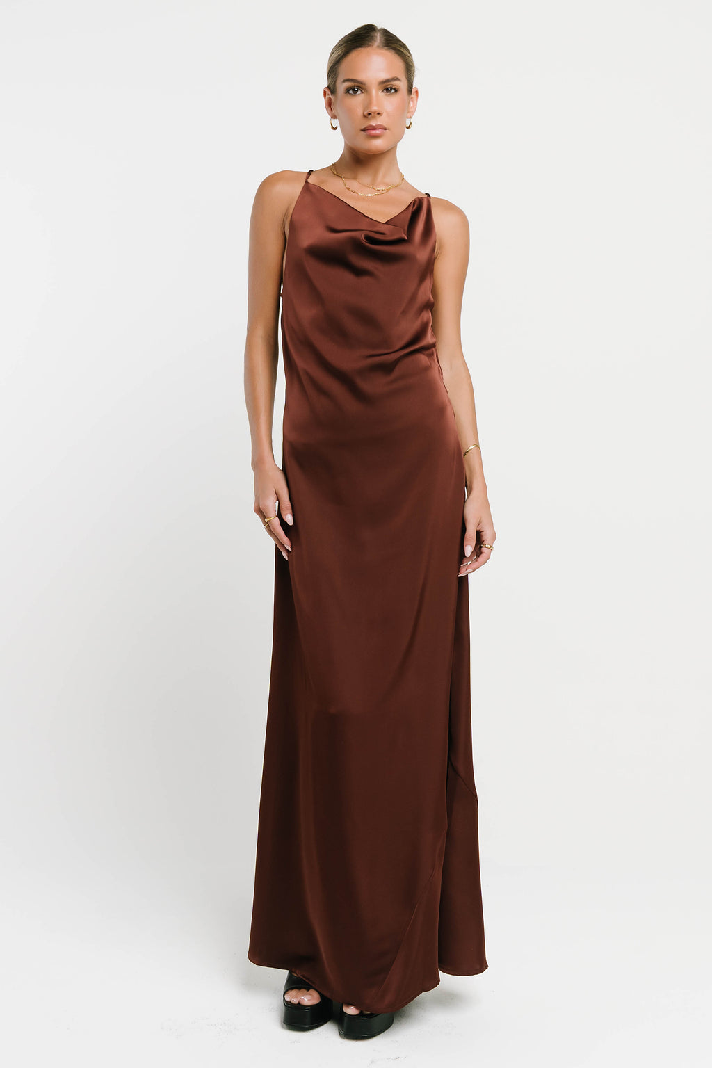 Allison Satin Maxi Dress