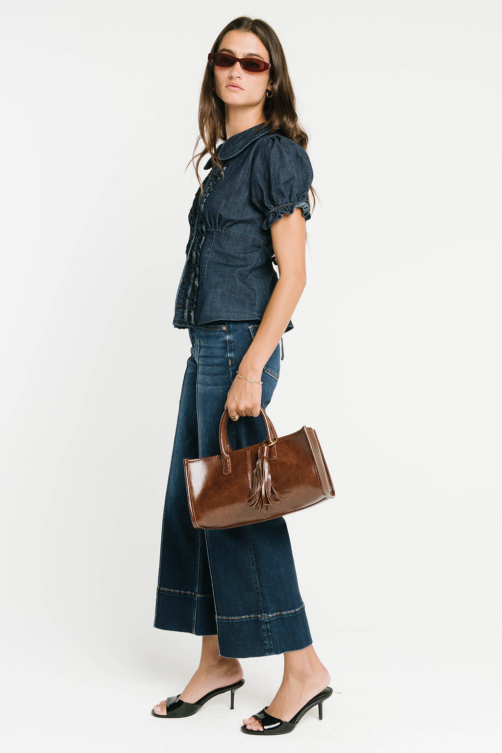 Charlie Button Up in Dark Wash