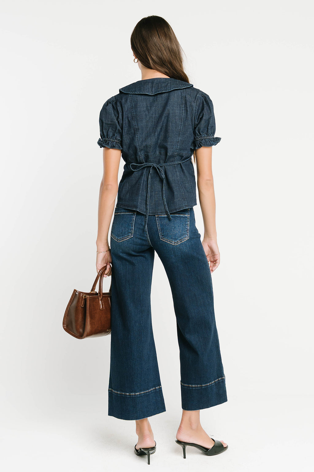 Charlie Button Up in Dark Wash