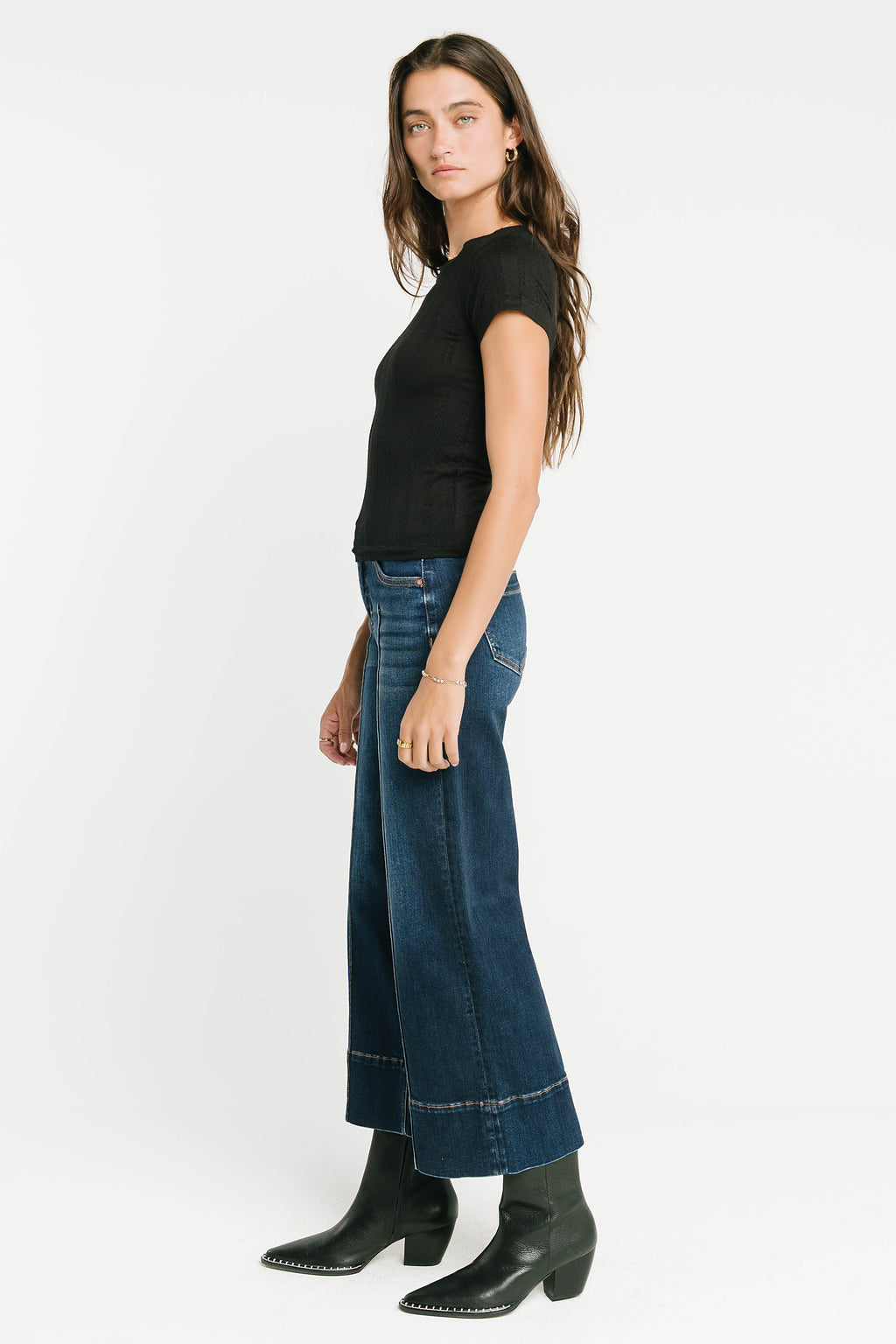 Merritt Texture Top in Black