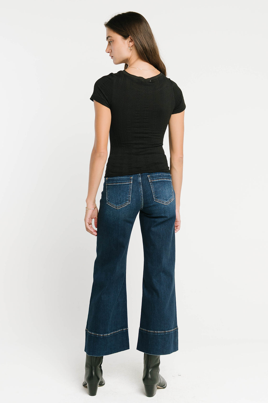 Merritt Texture Top in Black