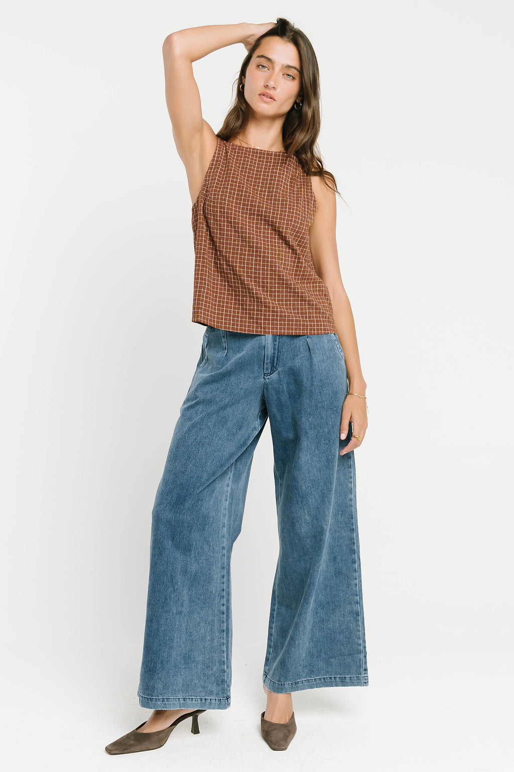 Bree Plaid Tank Top