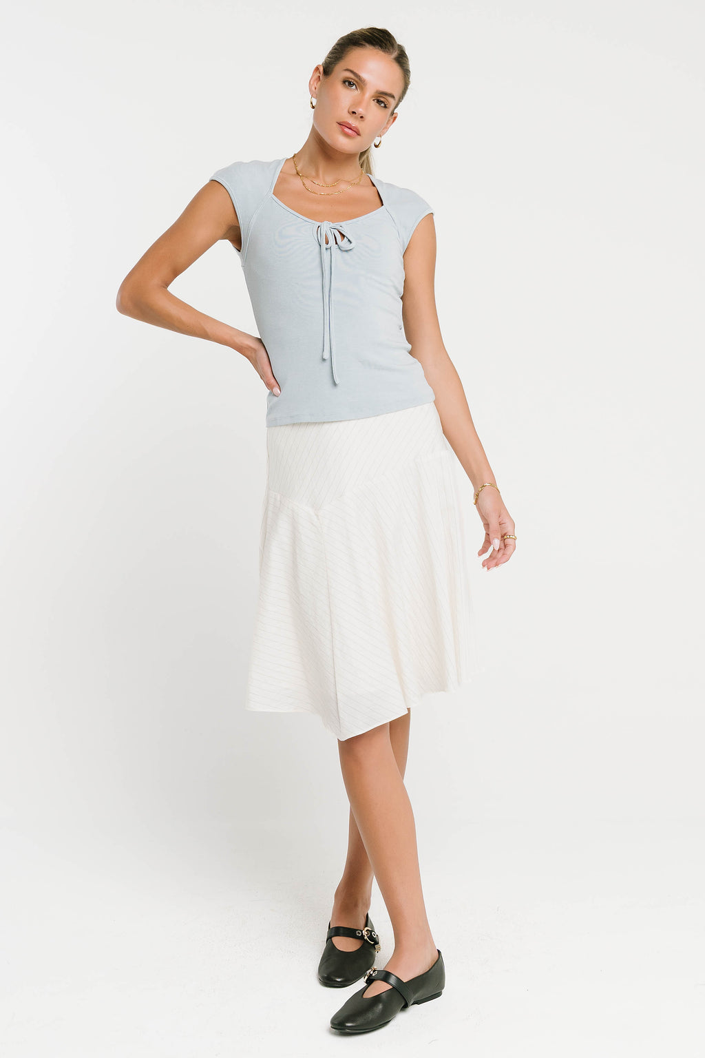 Laury Striped Mini Skirt