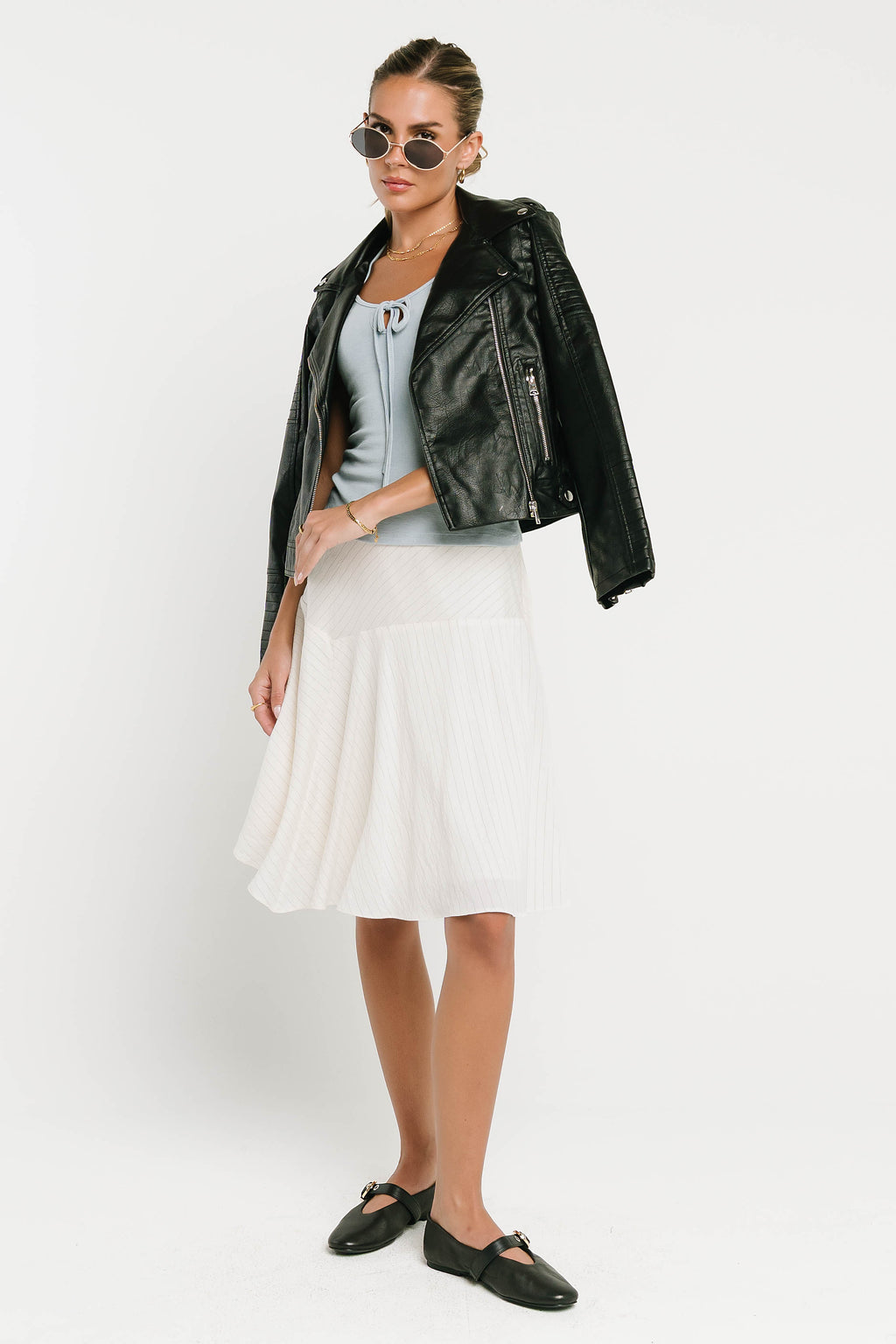 Laury Striped Mini Skirt