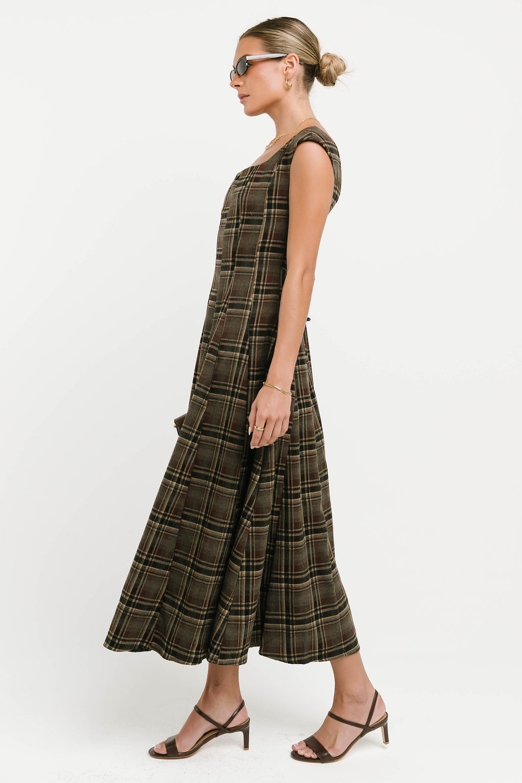 Georgia Plaid Maxi Dress