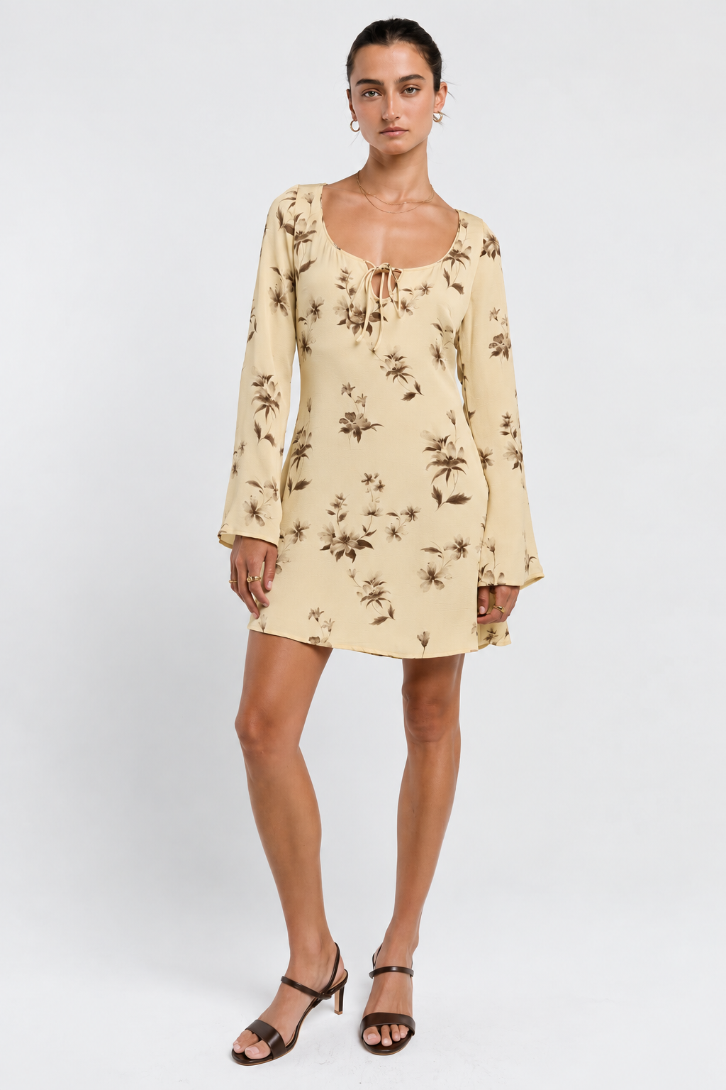 Mara Satin Floral Mini Dress