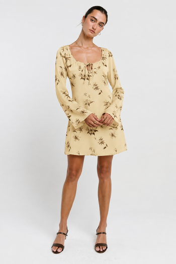 Mara Satin Floral Mini Dress