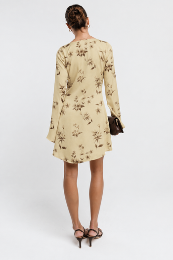 Mara Satin Floral Mini Dress