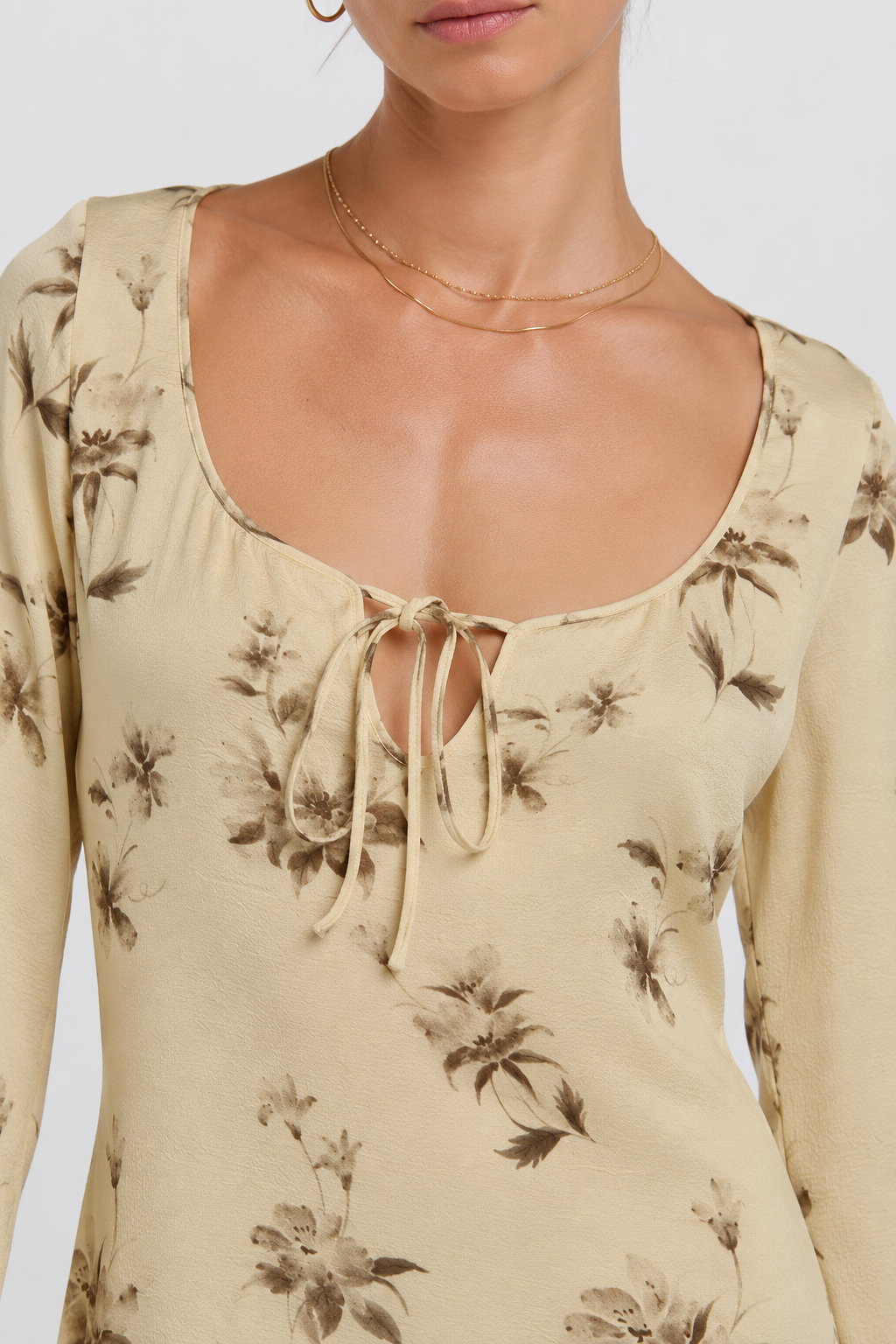 Mara Satin Floral Mini Dress
