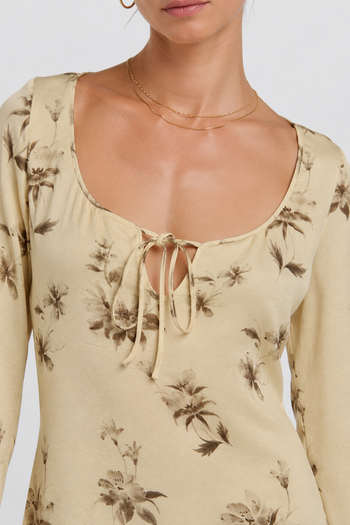 Mara Satin Floral Mini Dress