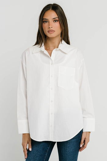 Markell Oversized Button Up in White
