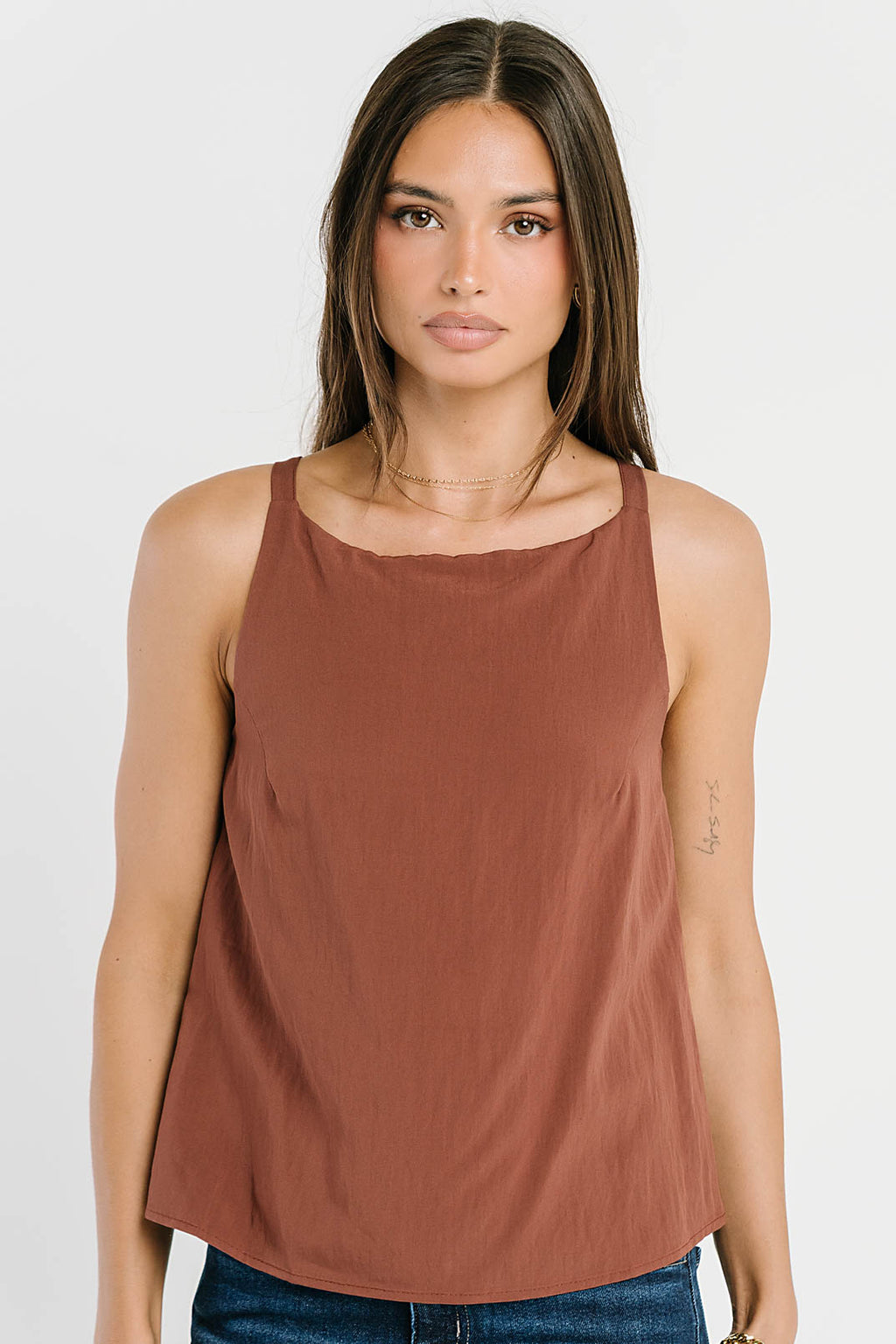 Zola Tank Top in Brown