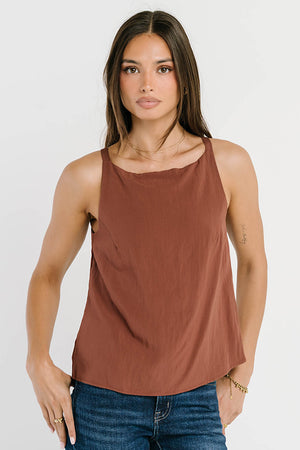 Zola Tank Top in Brown