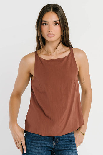 Zola Tank Top in Brown