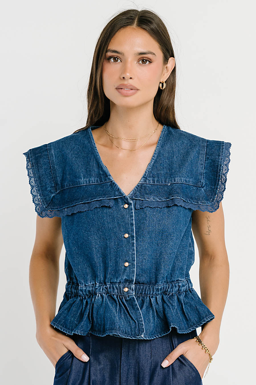 Posey Denim Top