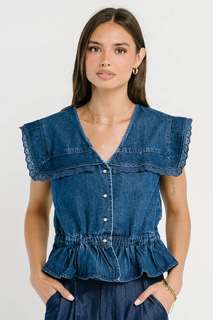 Posey Denim Top