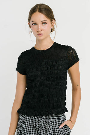 Marko Lace Top in Black - FINAL SALE