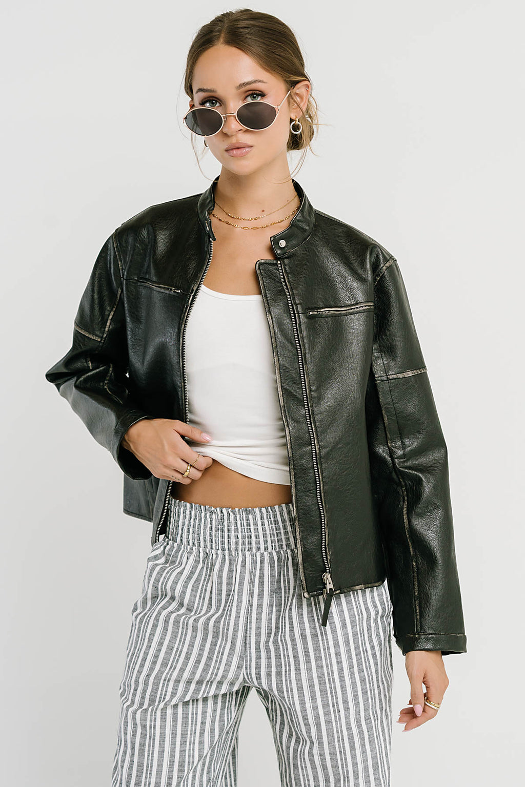 Indiana Striped Pants in Black