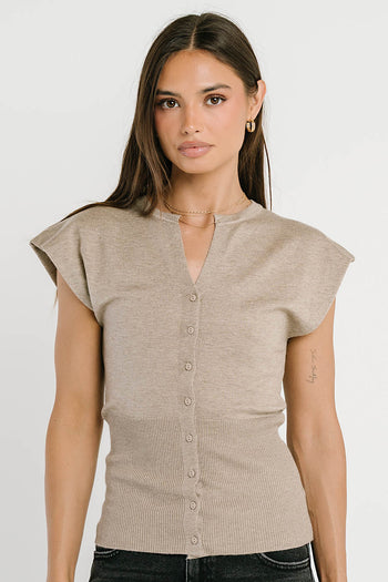 Marco Knit Top in Taupe