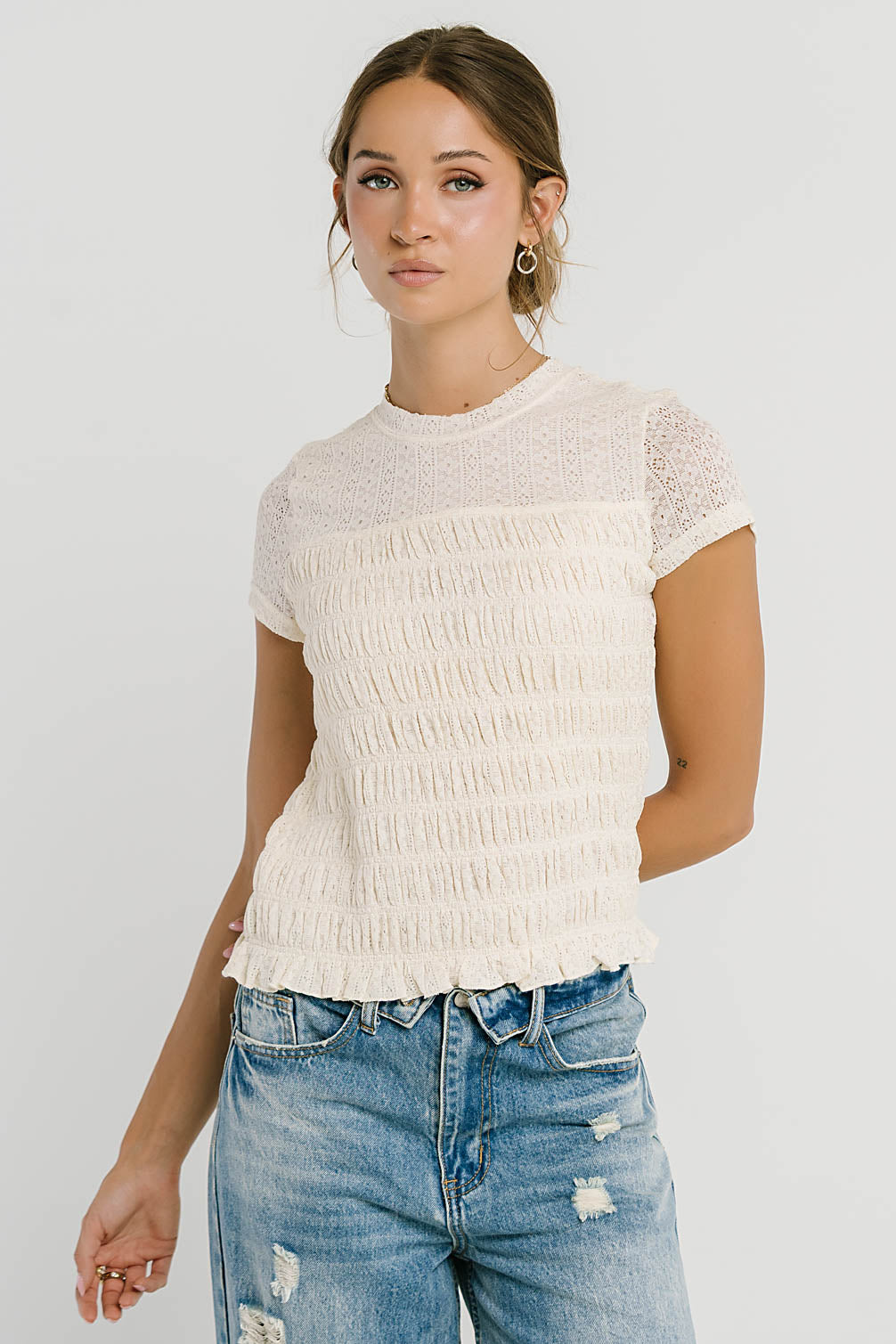 Marko Lace Top in Cream - FINAL SALE