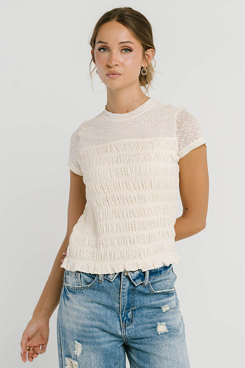 Marko Lace Top in Cream - FINAL SALE