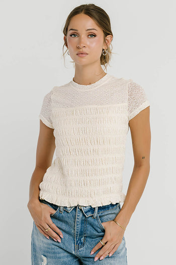 Marko Lace Top in Cream - FINAL SALE