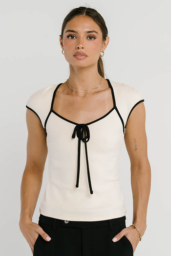 Trixie Knit Top in Cream