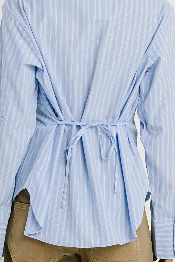 Gillian Collared Striped Blouse