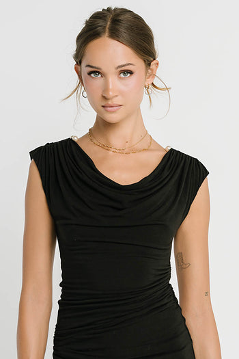 Lucia Midi Dress in Black