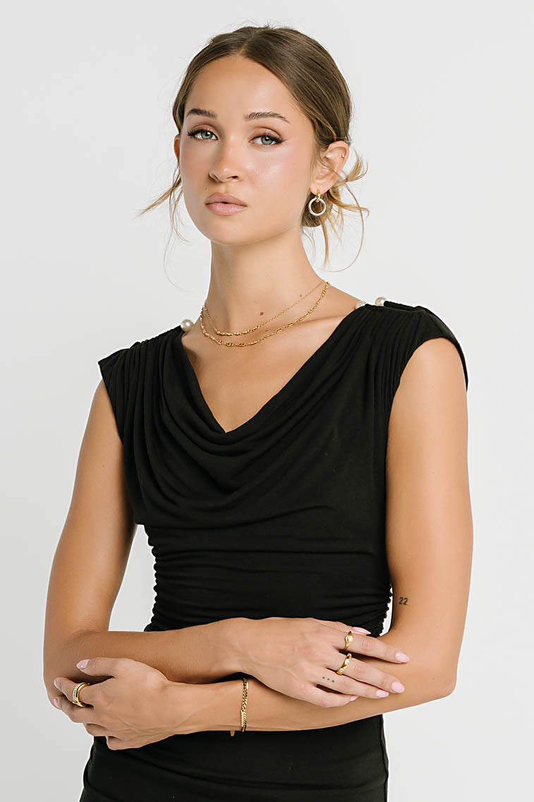 Lucia Midi Dress in Black