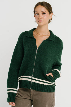 Polly Knit Jacket in Green