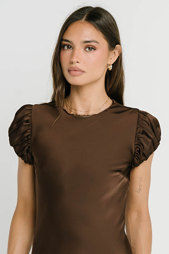 Ellianna Maxi Dress in Dark Brown