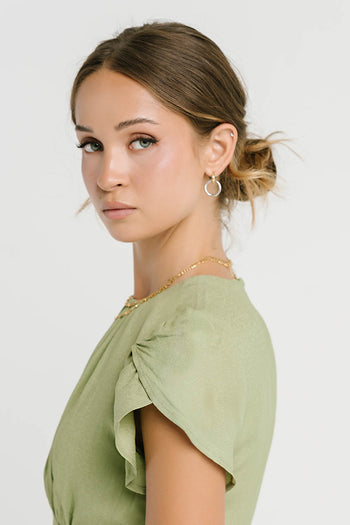 Salome Mini Dress in Sage