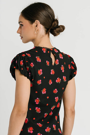 Ellianna Floral Maxi Dress in Black